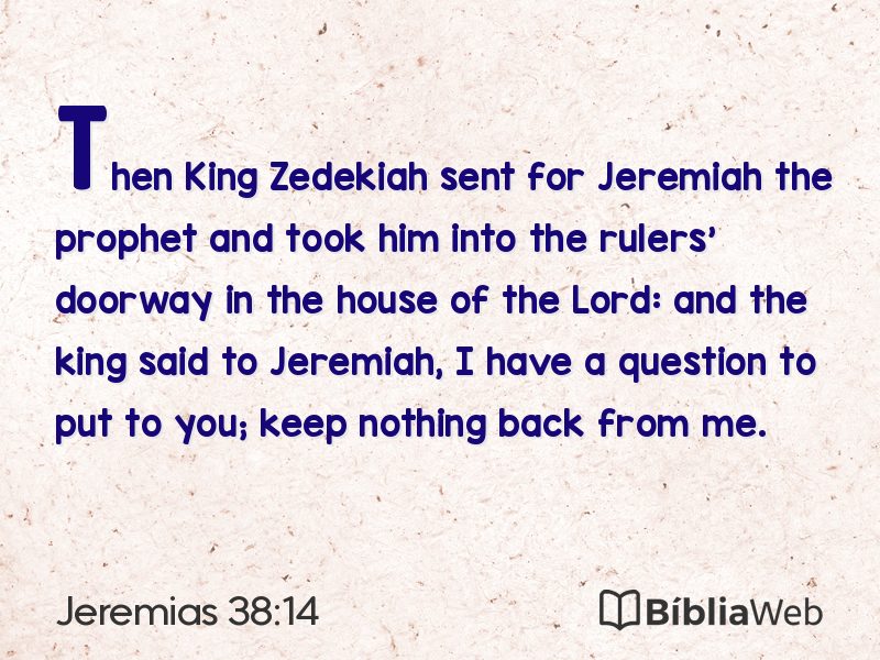 Jeremias 38:14 em imagem para compartilhar