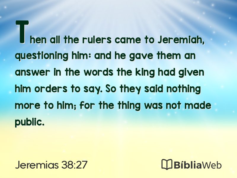 Jeremias 38:27 em imagem para compartilhar