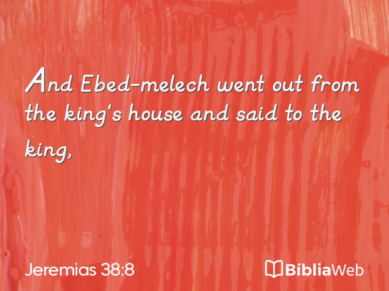 Jeremias 38:8 em imagem para compartilhar