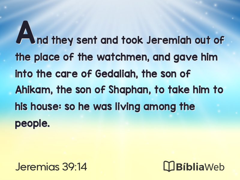 Jeremias 39:14 em imagem para compartilhar