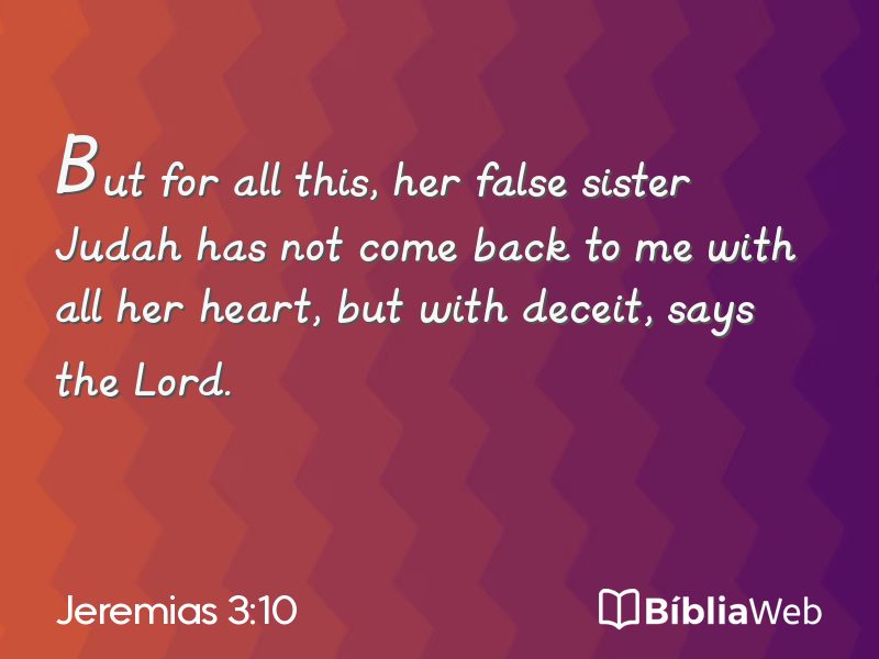 Jeremias 3:10 em imagem para compartilhar