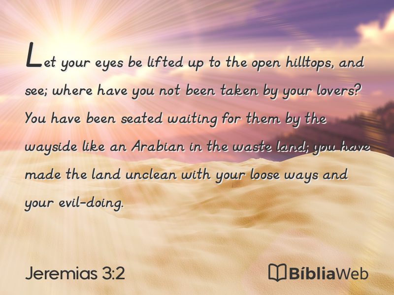 Jeremias 3:2 em imagem para compartilhar