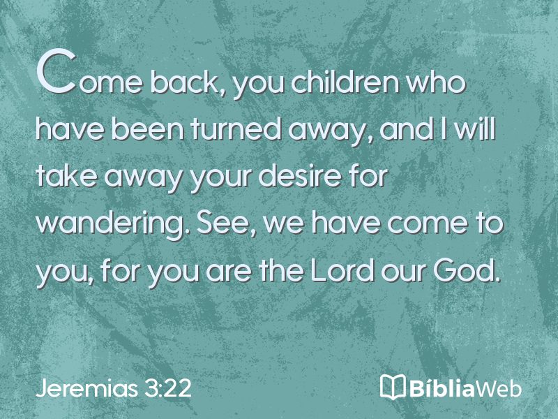 Jeremias 3:22 em imagem para compartilhar