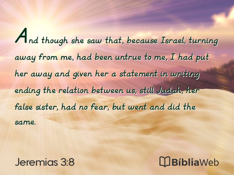 Jeremias 3:8 em imagem para compartilhar