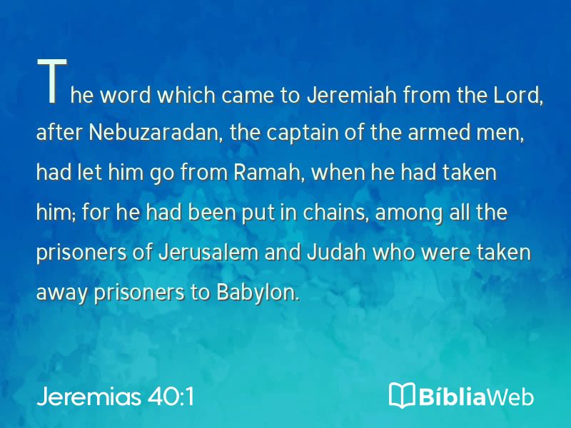 Jeremias 40:1 em imagem para compartilhar