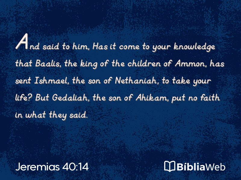 Jeremias 40:14 em imagem para compartilhar
