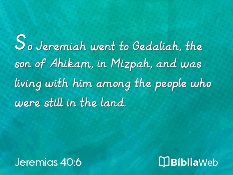 Jeremias 40:6 em imagem para compartilhar