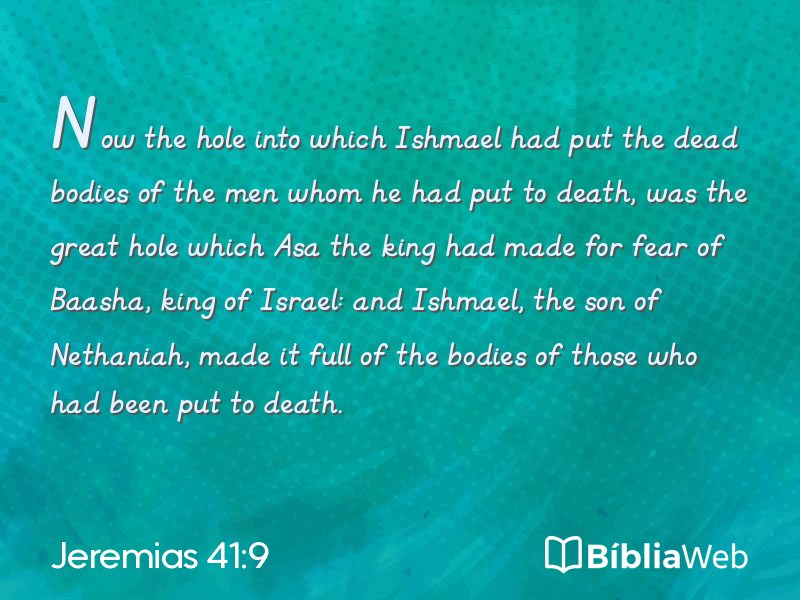 Jeremias 41:9 em imagem para compartilhar