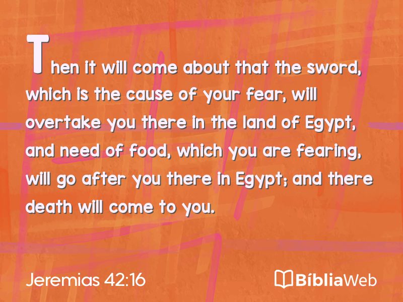 Jeremias 42:16 em imagem para compartilhar