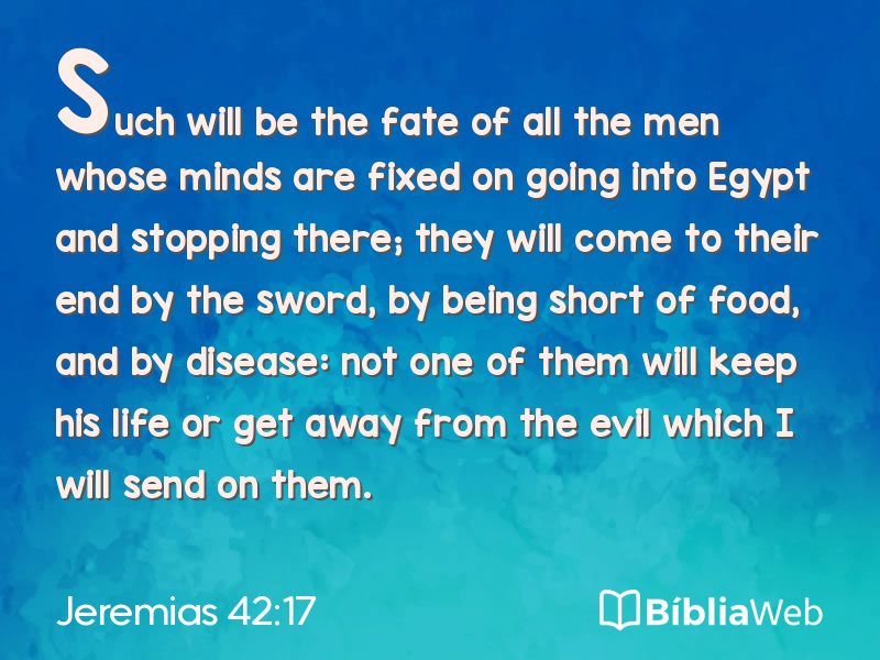 Jeremias 42:17 em imagem para compartilhar