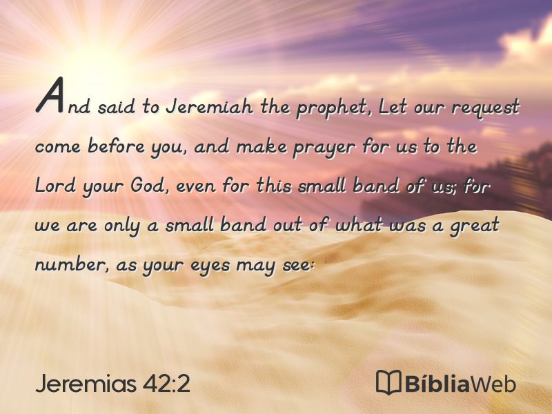 Jeremias 42:2 em imagem para compartilhar