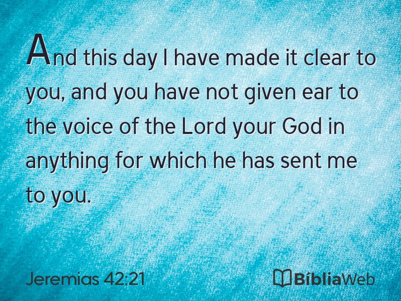 Jeremias 42:21 em imagem para compartilhar