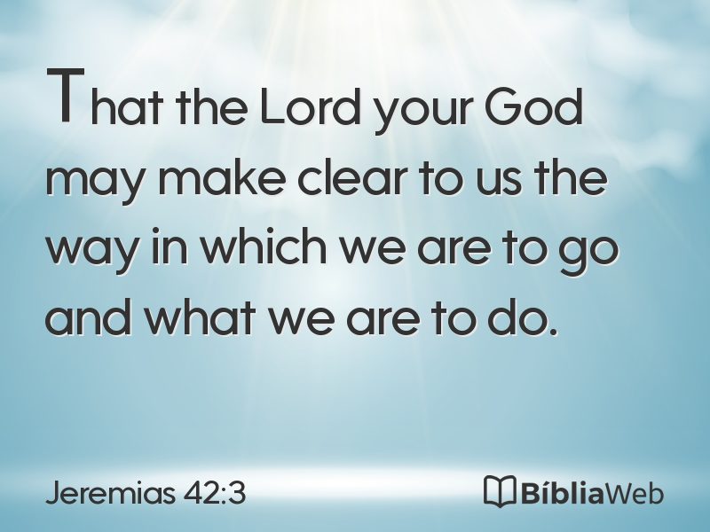 Jeremias 42:3 em imagem para compartilhar