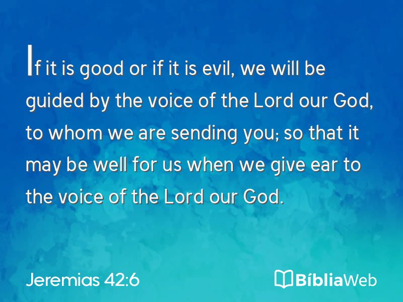 Jeremias 42:6 em imagem para compartilhar
