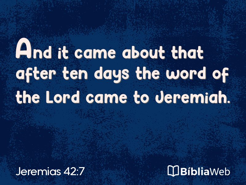 Jeremias 42:7 em imagem para compartilhar