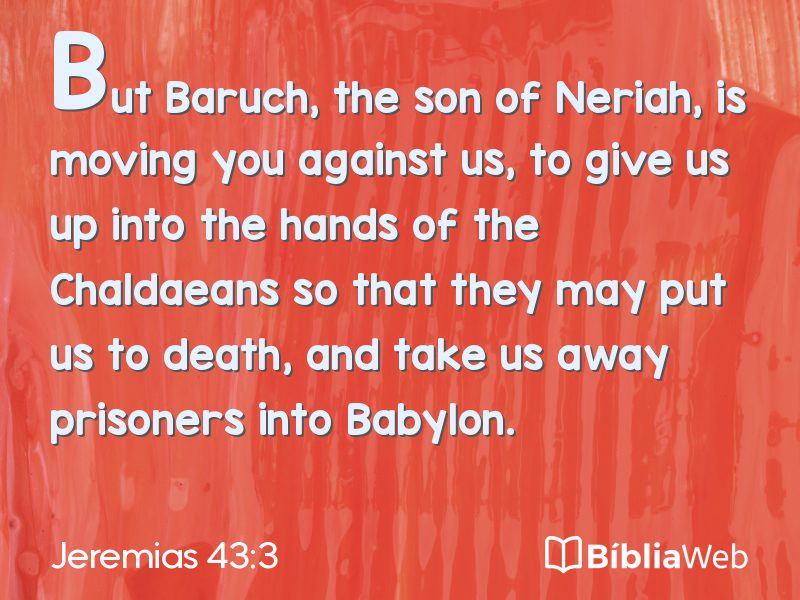 Jeremias 43:3 em imagem para compartilhar