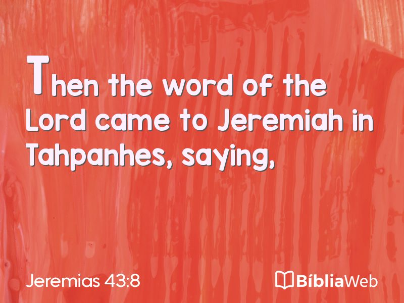 Jeremias 43:8 em imagem para compartilhar