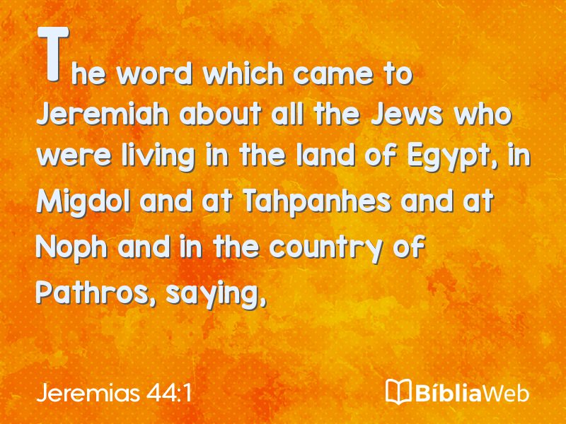 Jeremias 44:1 em imagem para compartilhar