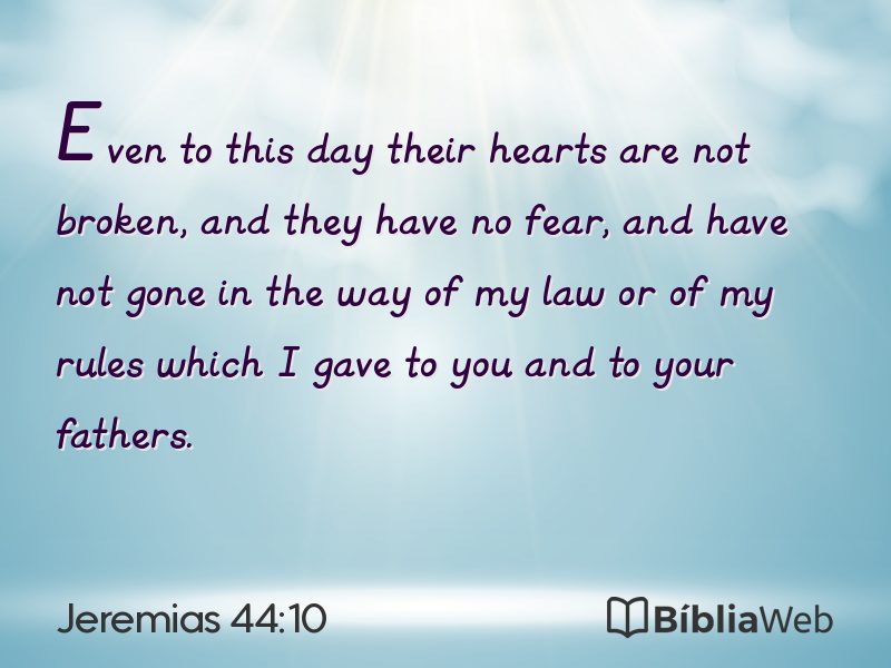 Jeremias 44:10 em imagem para compartilhar