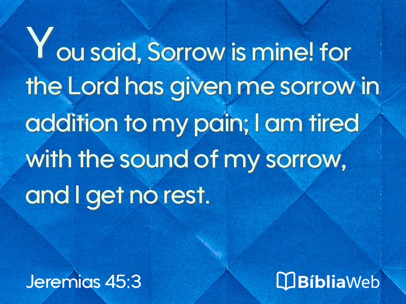 Jeremias 45:3 em imagem para compartilhar