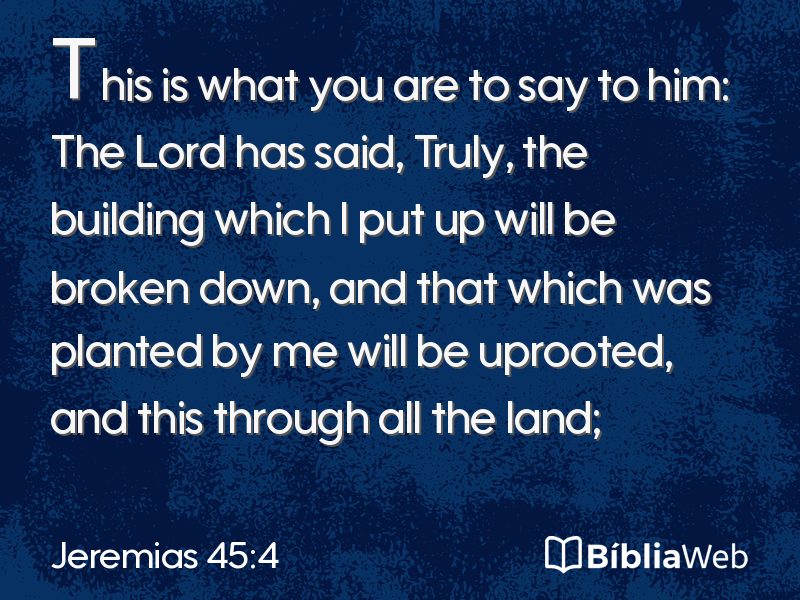 Jeremias 45:4 em imagem para compartilhar