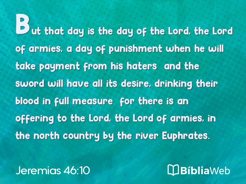 Jeremias 46:10 em imagem para compartilhar