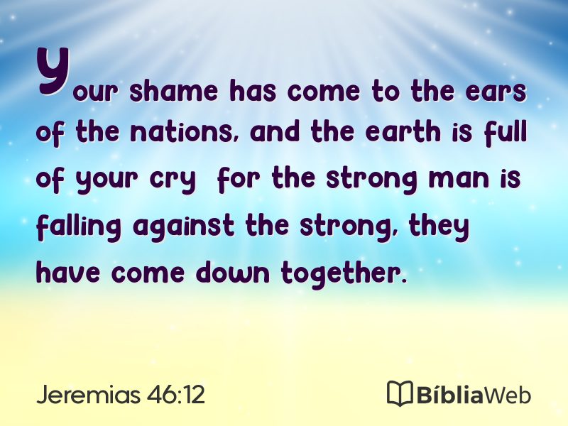 Jeremias 46:12 em imagem para compartilhar