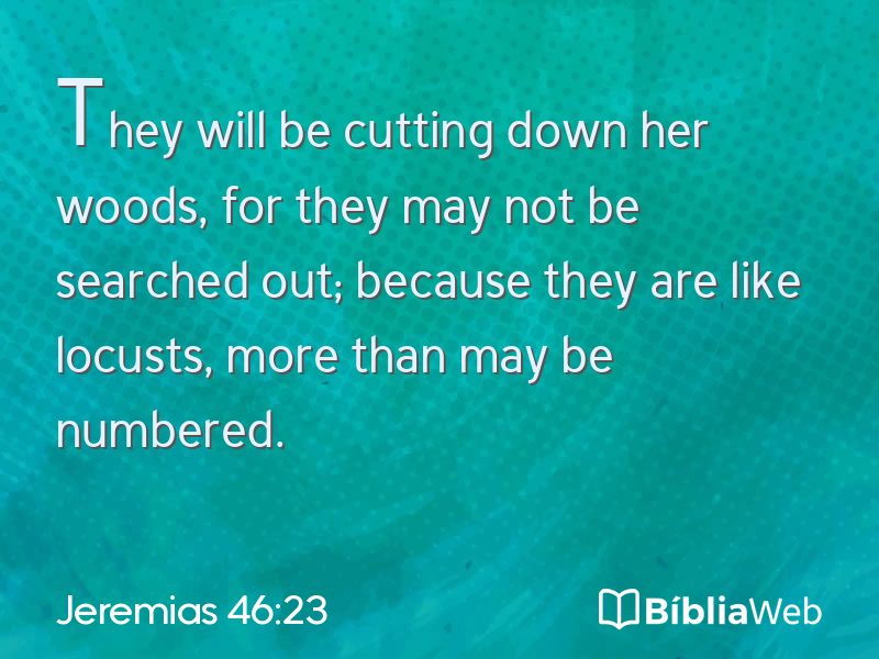 Jeremias 46:23 em imagem para compartilhar