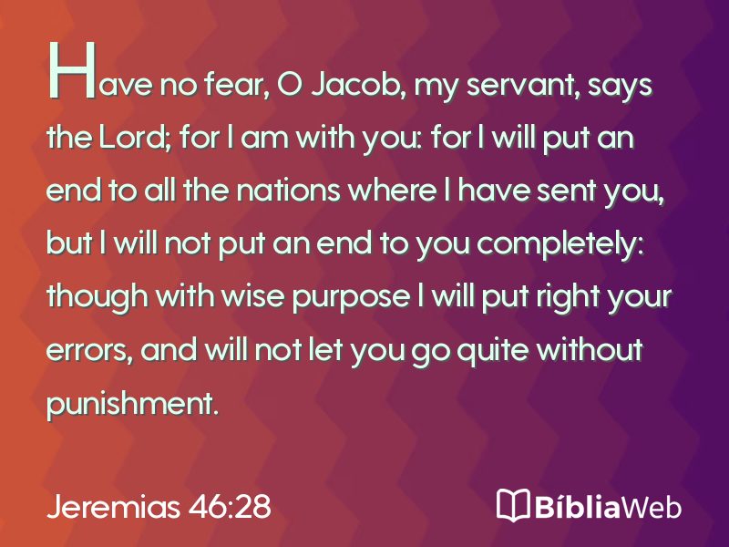 Jeremias 46:28 em imagem para compartilhar
