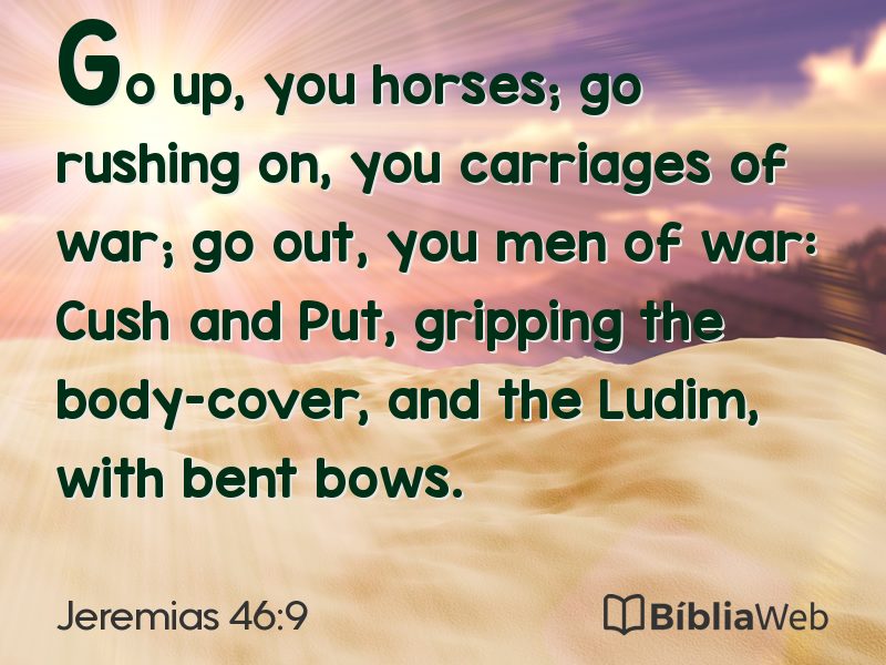 Jeremias 46:9 em imagem para compartilhar