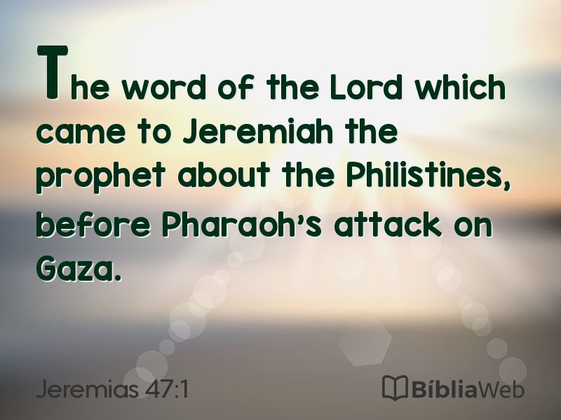 Jeremias 47:1 em imagem para compartilhar