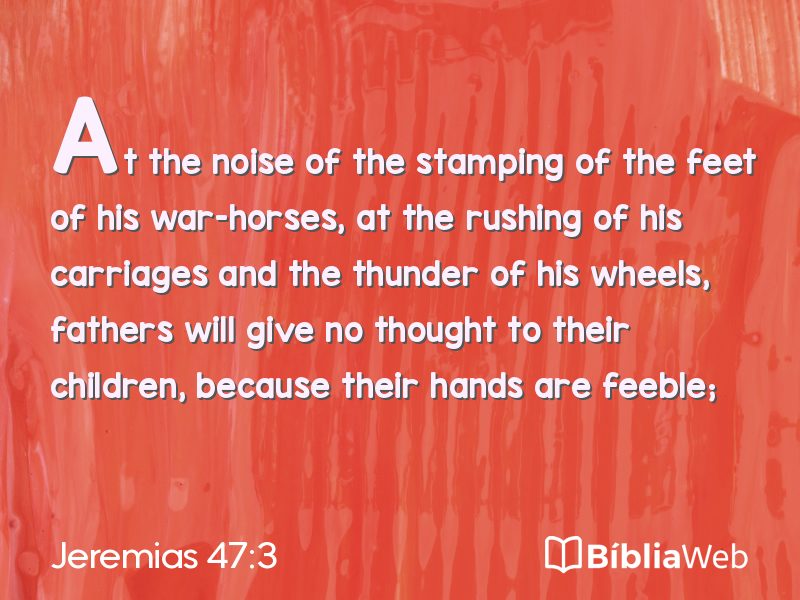 Jeremias 47:3 em imagem para compartilhar