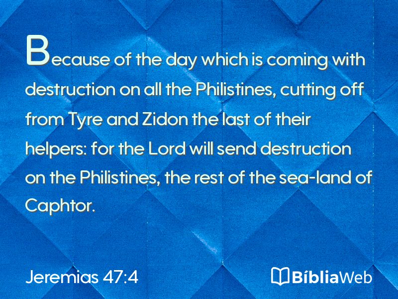 Jeremias 47:4 em imagem para compartilhar