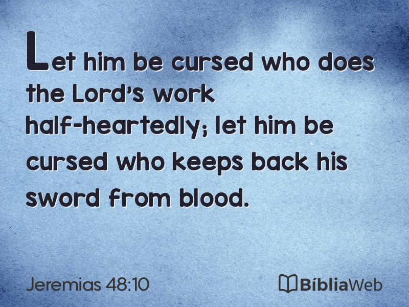 Jeremias 48:10 em imagem para compartilhar