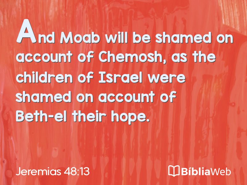 Jeremias 48:13 em imagem para compartilhar