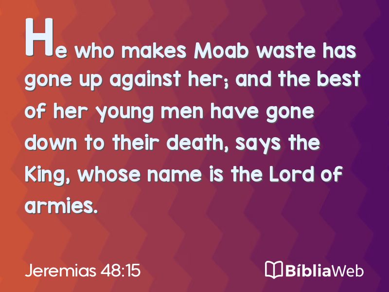 Jeremias 48:15 em imagem para compartilhar