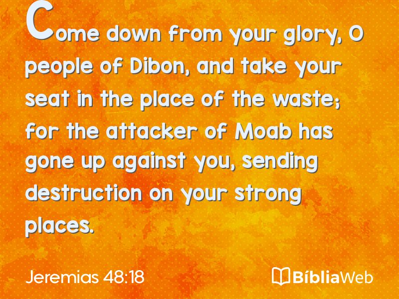 Jeremias 48:18 em imagem para compartilhar