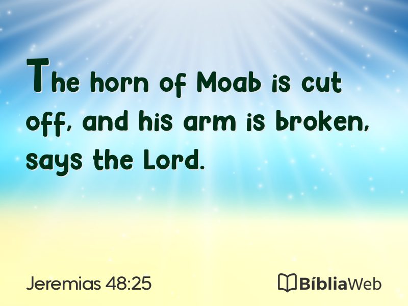Jeremias 48:25 em imagem para compartilhar