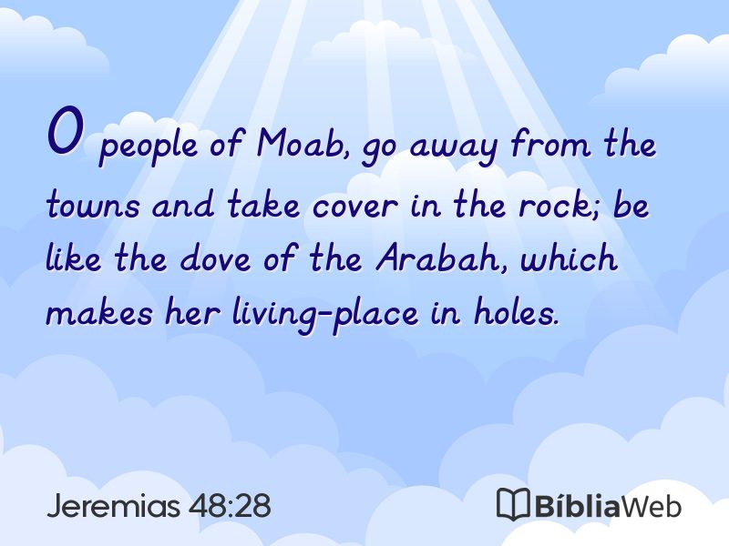 Jeremias 48:28 em imagem para compartilhar