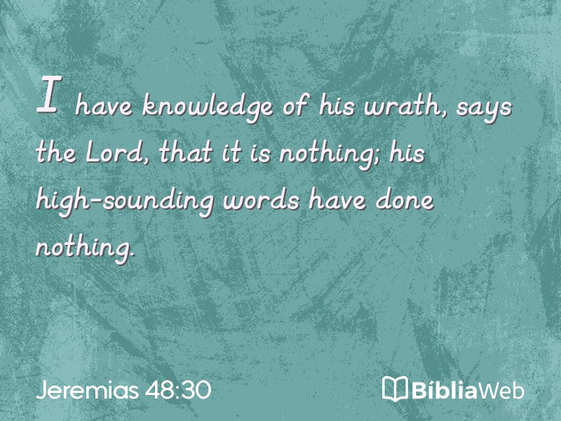 Jeremias 48:30 em imagem para compartilhar