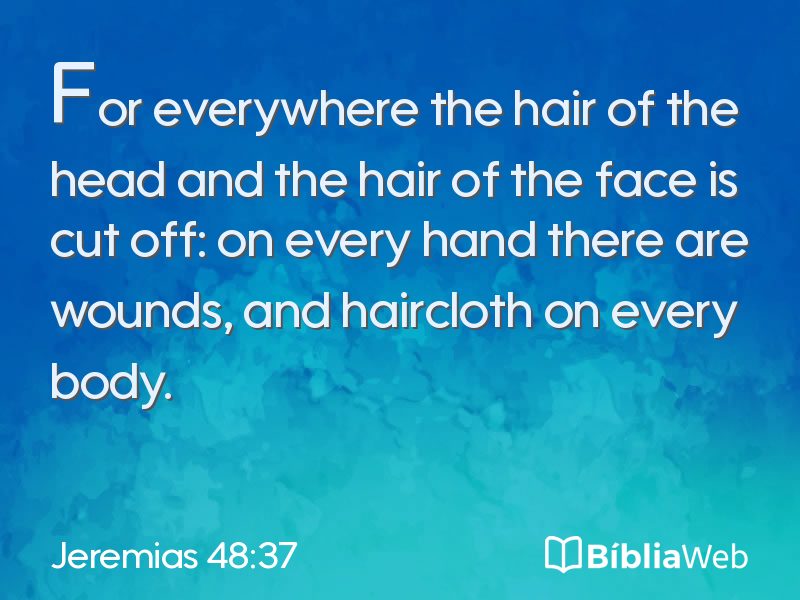 Jeremias 48:37 em imagem para compartilhar