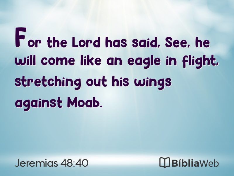 Jeremias 48:40 em imagem para compartilhar