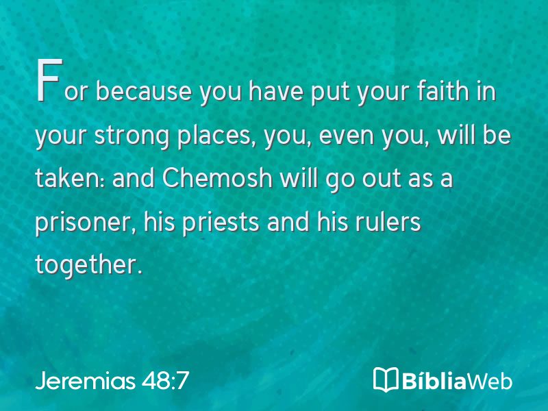 Jeremias 48:7 em imagem para compartilhar