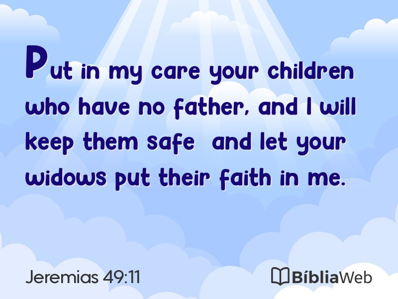 Jeremias 49:11 em imagem para compartilhar