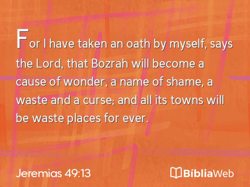 Jeremias 49:13 em imagem para compartilhar