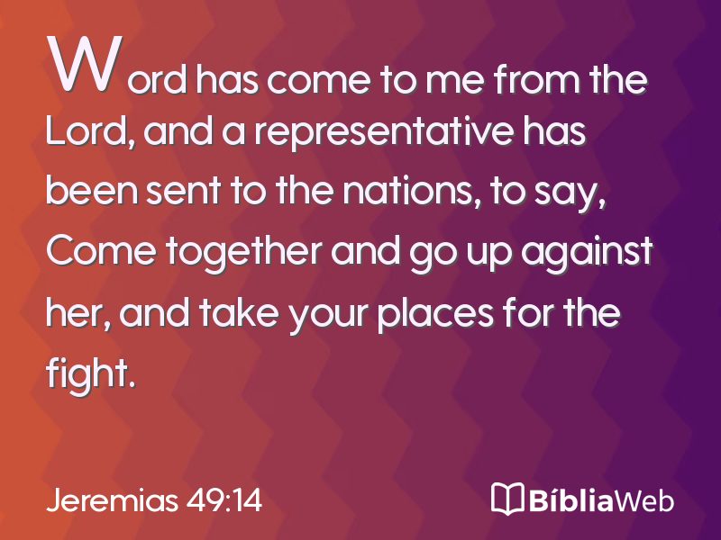 Jeremias 49:14 em imagem para compartilhar