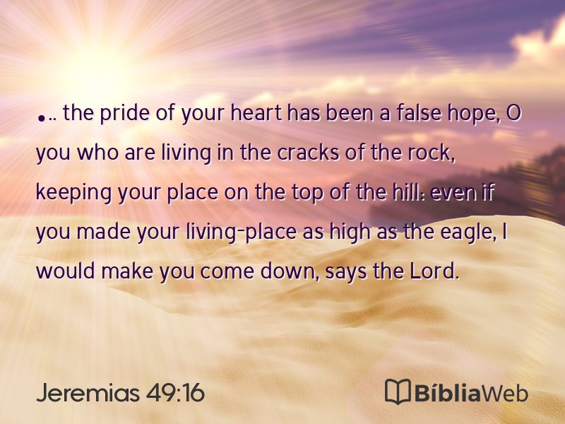 Jeremias 49:16 em imagem para compartilhar
