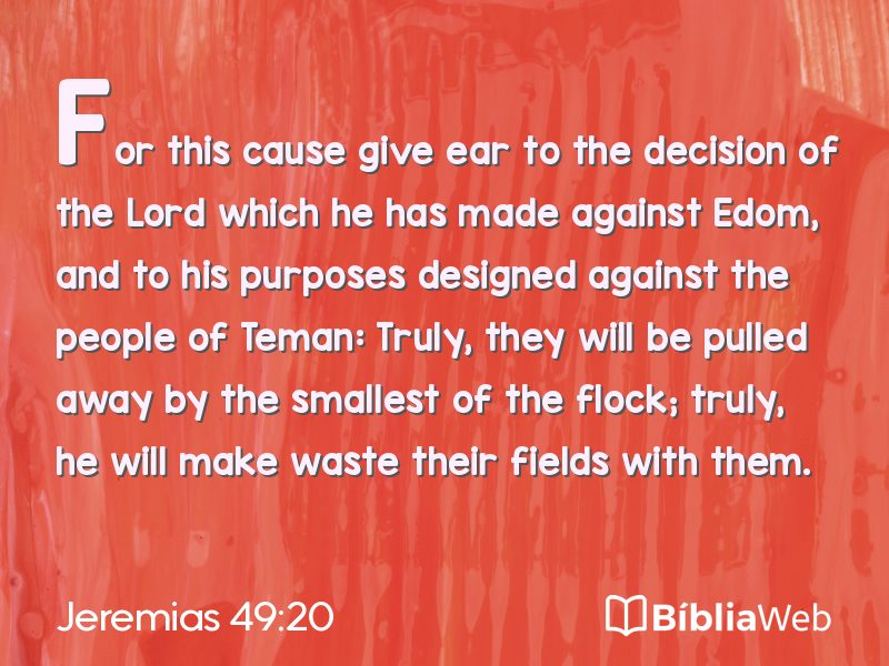 Jeremias 49:20 em imagem para compartilhar
