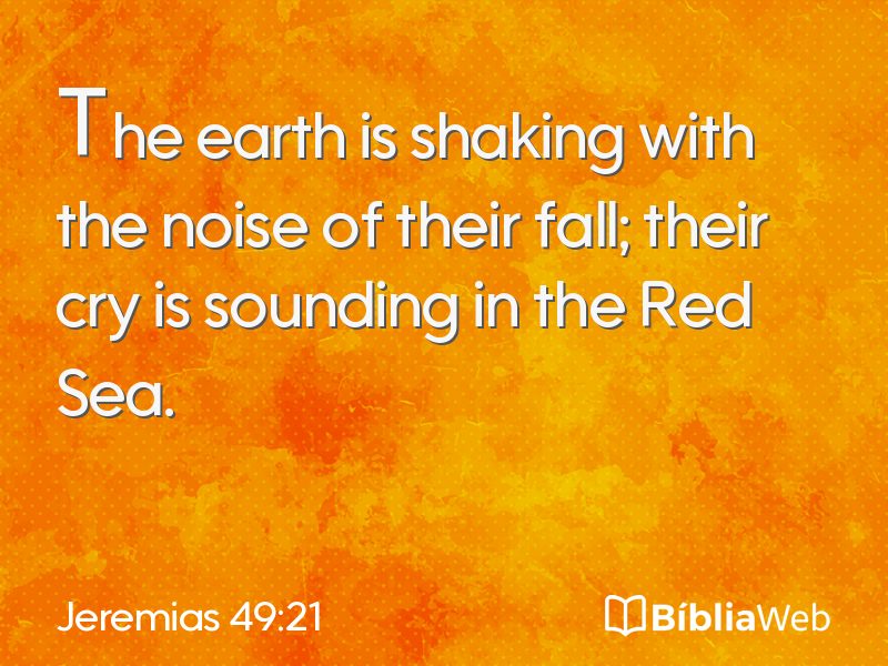 Jeremias 49:21 em imagem para compartilhar