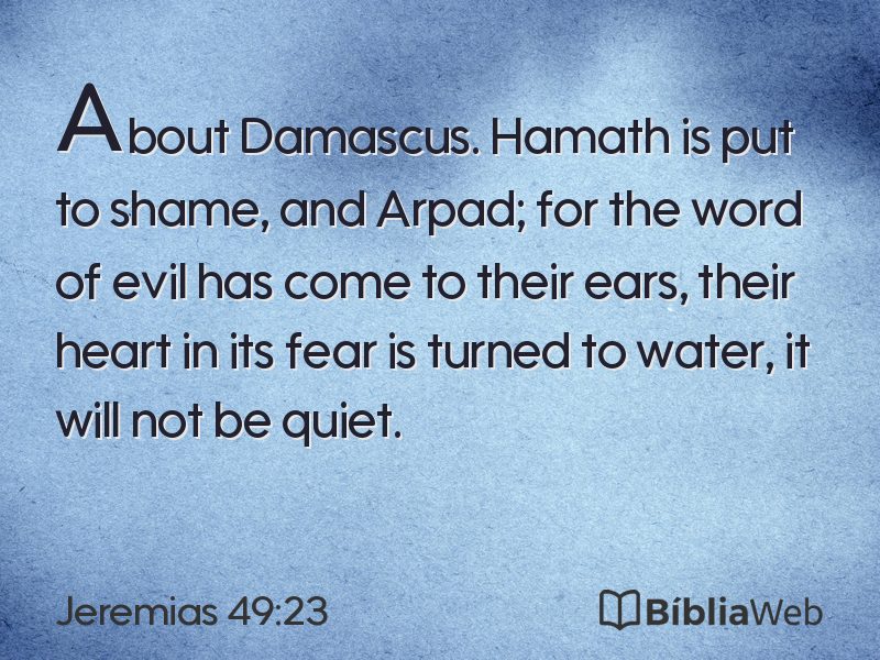 Jeremias 49:23 em imagem para compartilhar